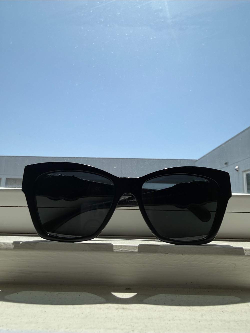 CHANEL Black Oversized Square Women's Sunglasses